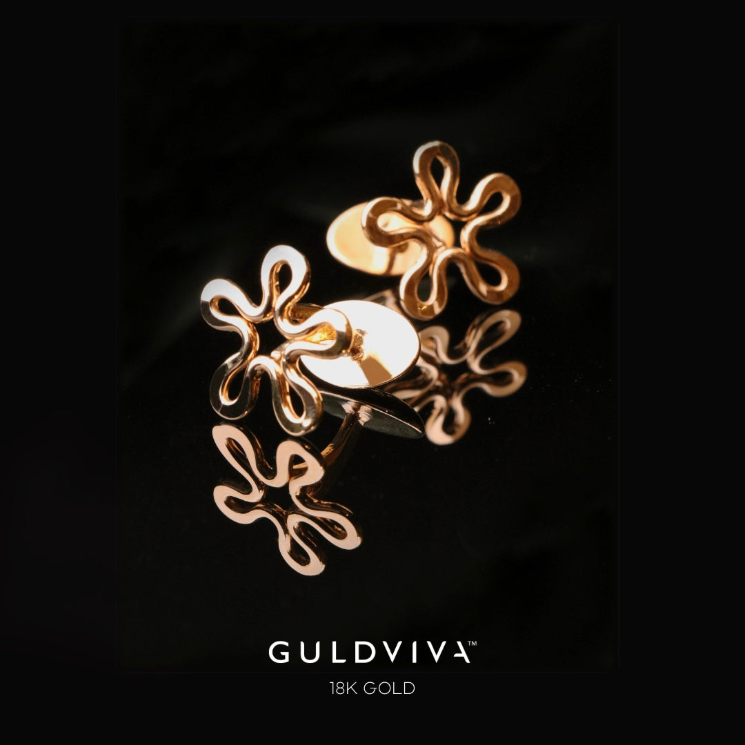 Blomman™ cufflinks 18K gold