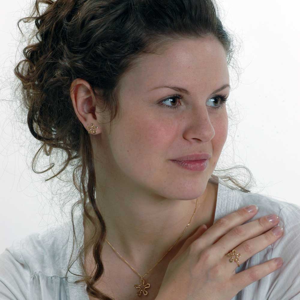 Blomman™ earstuds 18K gold